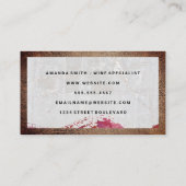 Wijnfles Logo | Marmer | QR Code Visitekaartje (Achterkant)