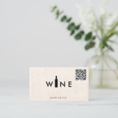 Wijnfles Logo | QR-code Visitekaartje (Staand voorkant)