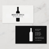 Wijnfles Logo | wijndeskundige Visitekaartje (Voorkant / Achterkant)
