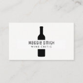 Wijnfles Logo | wijndeskundige Visitekaartje (Voorkant)