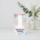 Wijnfles | Magische Gloed Bokeh Glitter Visitekaartje (Staand voorkant)