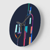 Wijnfles met glas grote klok (Hoek)