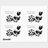 Wijnfles met kurken Schets Aangepaste Boekplaat Rechthoekige Sticker (Vel)