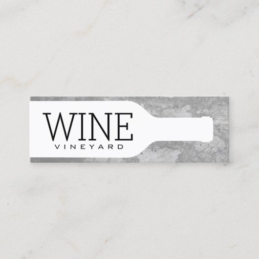 Wijnfles Mini Visitekaartje (Voorkant)