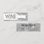 Wijnfles Mini Visitekaartje (Voorkant / Achterkant)