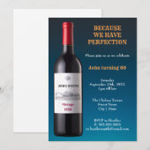 Wijnfles omdat we perfectie hebben kaart (Voorkant / Achterkant)