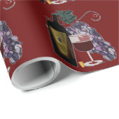Wijnfles op druiven cadeaupapier (Rol Hoek)