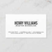 Wijnfles | Paars Blauw Goud Marmer Visitekaartje (Achterkant)