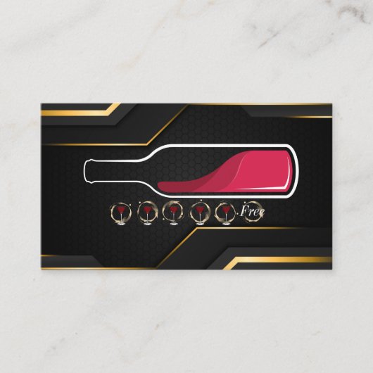 Wijnfles | Ponskaart Visitekaartje (Voorkant)