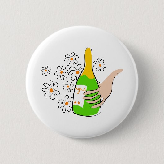 wijnfles ronde button 5,7 cm (Voorkant)