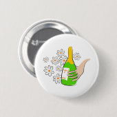 wijnfles ronde button 5,7 cm (Voorkant /achterkant)