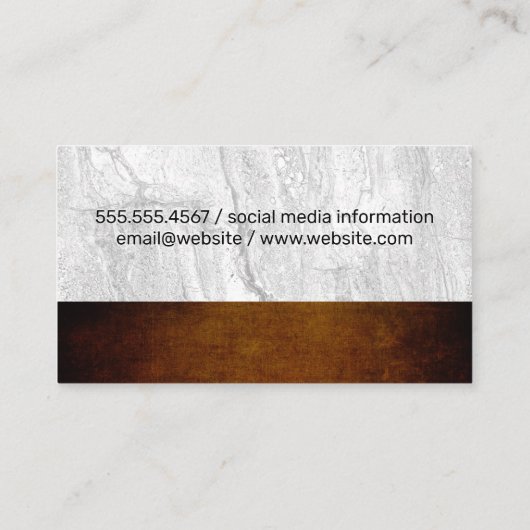 Wijnfles | Rots Leisteen en Textuur Zakelijk Visitekaartje (Achterkant)