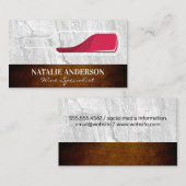 Wijnfles | Rots Leisteen en Textuur Zakelijk Visitekaartje (Voorkant / Achterkant)