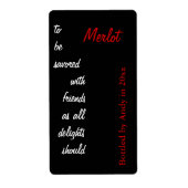 Wijnfles Script Wijnfles Etiket (Voorkant)