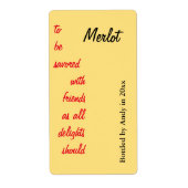 Wijnfles Script Wijnfles Etiket (Voorkant)