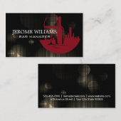 Wijnfles Stadssilhouet Visitekaartje (Voorkant / Achterkant)