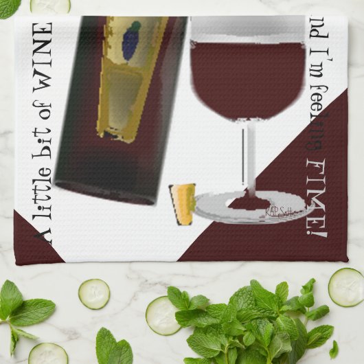 Wijnfles Theedoek (Gevouwen)