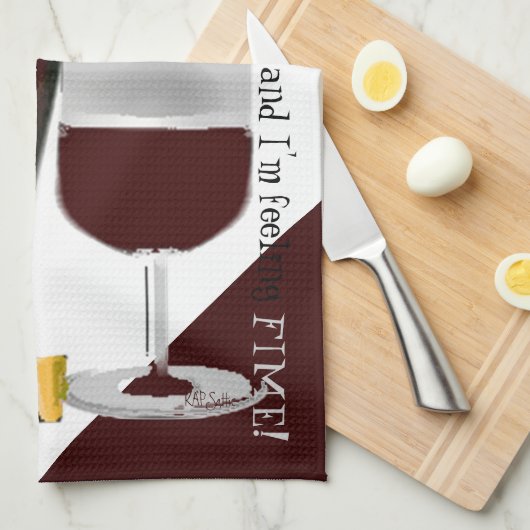 Wijnfles Theedoek (Quarter Fold)