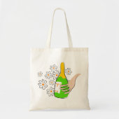 wijnfles tote bag (Voorkant)