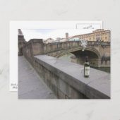 Wijnfles van de Ponte Santa Trinita Briefkaart (Voorkant / Achterkant)
