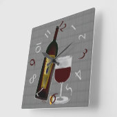 Wijnfles Vierkante Klok (Hoek)