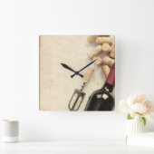 Wijnfles Vierkante Klok (Huis)