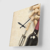 Wijnfles Vierkante Klok (Hoek)