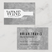 Wijnfles Visitekaartje (Voorkant / Achterkant)