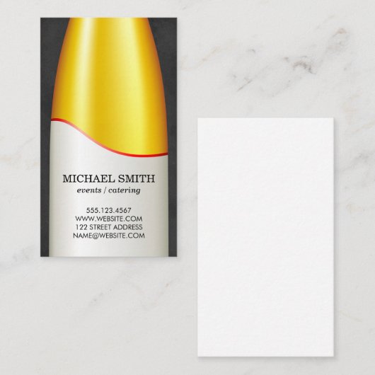 Wijnfles Visitekaartje (Voorkant / Achterkant)