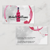 wijnfles | Waterverf Visitekaartje (Voorkant / Achterkant)