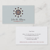 Wijnfles Wiel Sommelier Eenvoudig Grijs Visitekaartje (Voorkant / Achterkant)