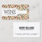 Wijnfles | Wijn Glazen Patroon Visitekaartje (Voorkant / Achterkant)