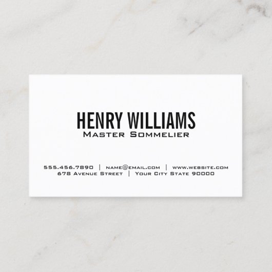 Wijnfles | Wijn Glazen Patroon Visitekaartje (Achterkant)