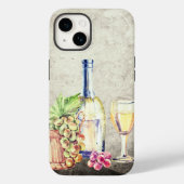 Wijnfles, wijndruiven van wijngaarden Wijnbouw Case-Mate iPhone Case (Achterkant)