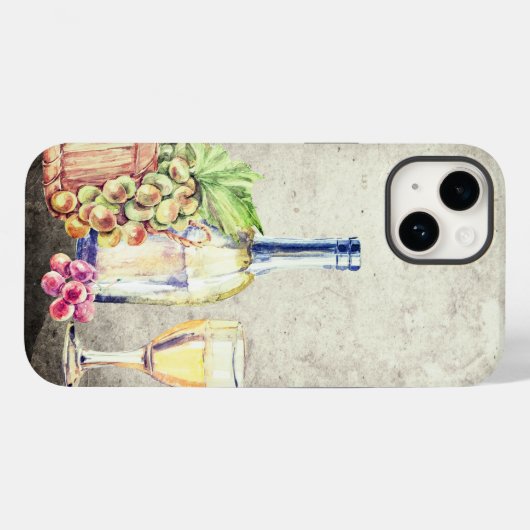 Wijnfles, wijndruiven van wijngaarden Wijnbouw Case-Mate iPhone Case (Achterkant (horizontaal))