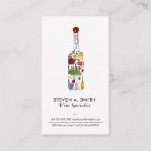 Wijnfles | Wijngaard | Kazen Visitekaartje (Voorkant)