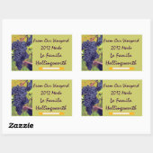 Wijnfles Wijngaard Rechthoekige Sticker (Vel)