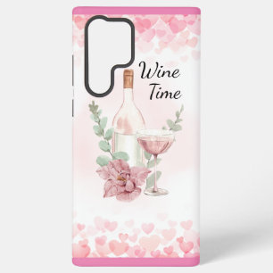 Wijnfles & Wijnglas Wijn Tijd Samsung Galaxy Hoesje