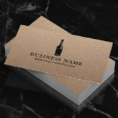  wijnfles Winery Sommelier Rustic Kraft Visitekaartje