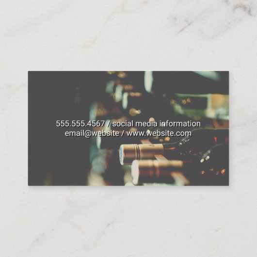 Wijnflescollectie Visitekaartje (Achterkant)