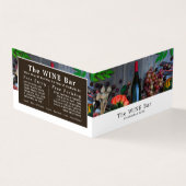 Wijnflesdisplay, wijnstang/wijnmoer, gedetailleerd visitekaartje (Buitenkant)