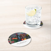 Wijnflesdisplay, wijnstang/wijnmoer ronde kartonnen onderzetter (Insitu)