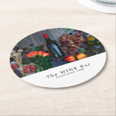 Wijnflesdisplay, wijnstang/wijnmoer ronde kartonnen onderzetter (Gebogen)