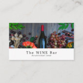 Wijnflesdisplay, wijnstang/wijnmoer visitekaartje (Voorkant)