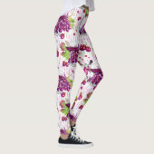 Wijnflesdruiven bladeren paars groen beige leggings (Rechts)