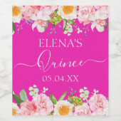 Wijnflesetiket Birthday Quinceanera Party Favor Wijn Etiket (Enkel label)