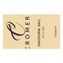 WIJNFLESETIKET CHAMPAGNE INAUGURAL BALL STICKER