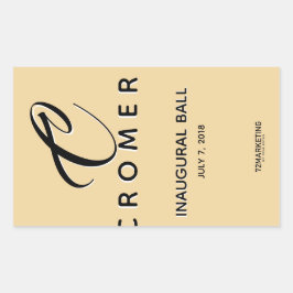 WIJNFLESETIKET CHAMPAGNE INAUGURAL BALL STICKER