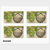 Wijnflesetiket Chardonnay Vineyard Weddenschap Rechthoekige Sticker (Vel)