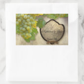 Wijnflesetiket Chardonnay Vineyard Weddenschap Rechthoekige Sticker (Tas)